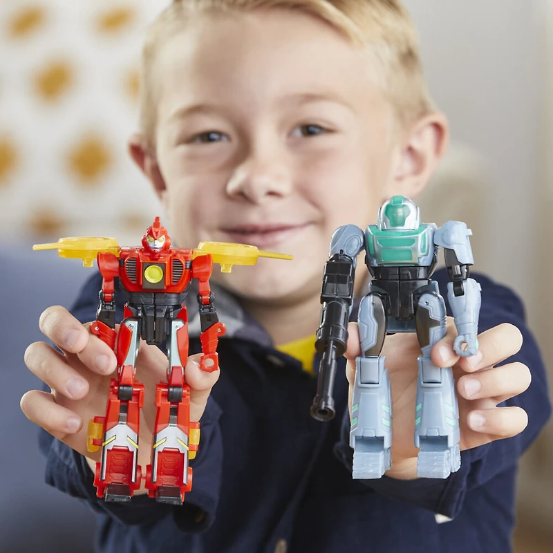 Transformers EarthSpark Cyber-Combiner Terran Twitch and Robby Malto Action Figures