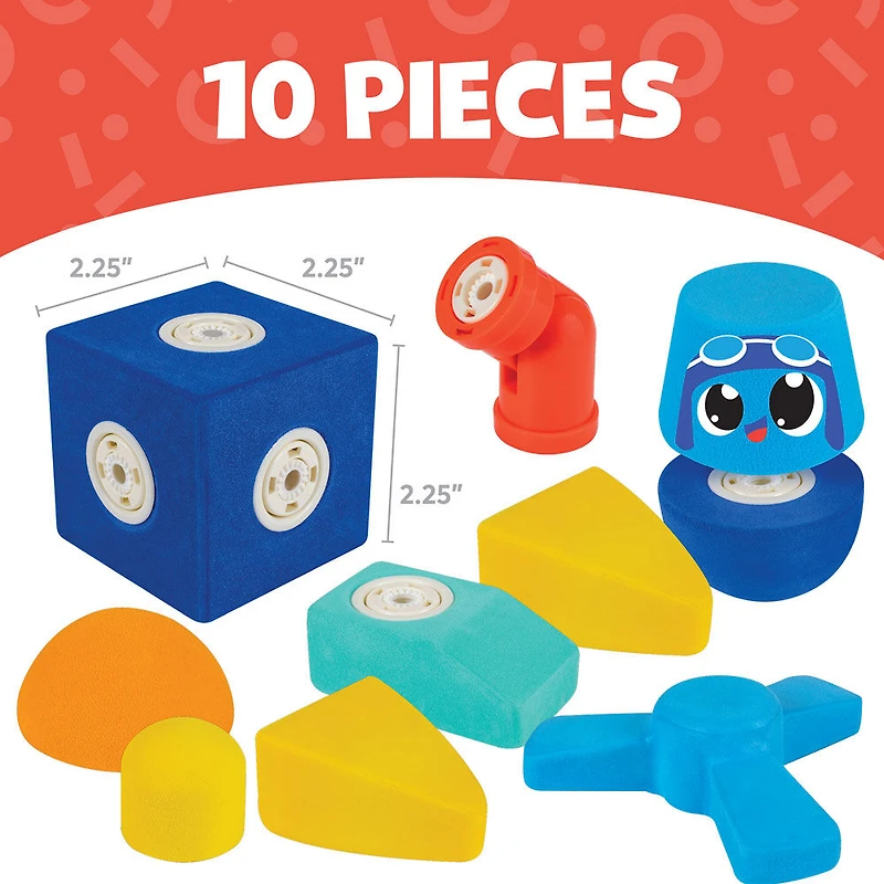 Blockaroo Magnetic Foam Blocks - Airplane - Édition anglaise