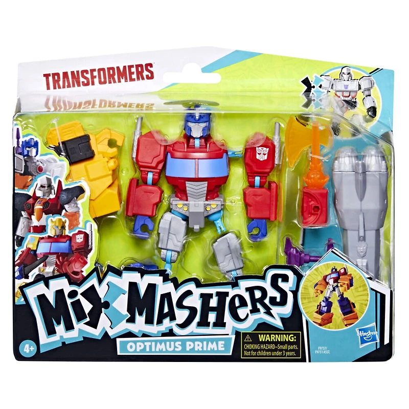 MixMashers Transformers, figurine deluxe personnalisable Optimus Prime à mélanger et combiner avec accessoires