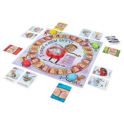 I Need a New Butt!, Jeu inspiré du best-seller, avec dôme fessier et tuiles fesses