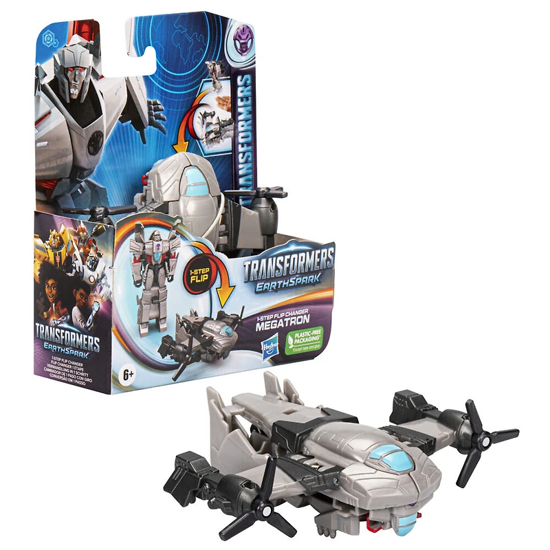 Transformers Earthspark, figurine Megatron 1-Step Flip Changer de 10 cm