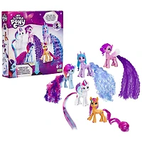 My Little Pony Poneys en fête, pack de 5 figurines de 7,5 cm pour filles et garçons, jouets de licorne - Notre exclusivité
