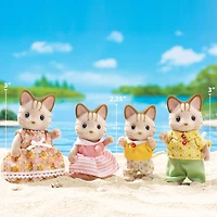 Calico Critters Sandy Cat Family, ensemble de 4 figurines de poupée à collectionner