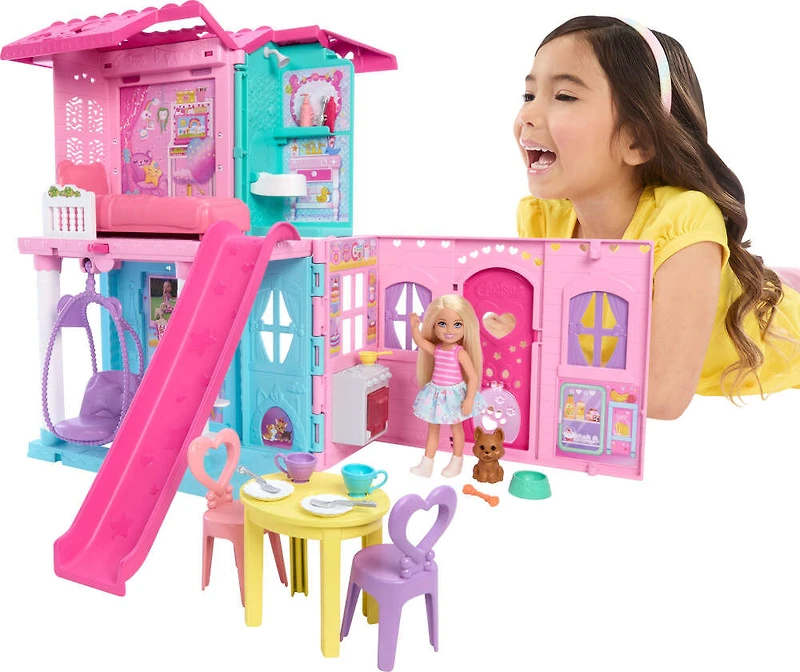 Barbie-Coffret La maison transformable de Chelsea-avec accessoires