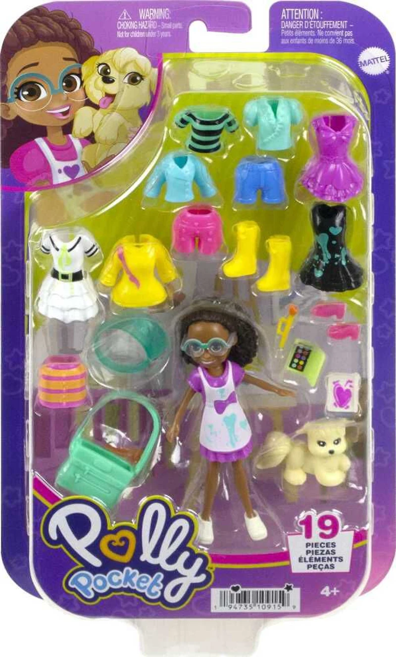 Polly Pocket Poupée et 18accessoires, Atelier de peinture de Shani