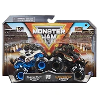 Monster Jam, Monster trucks officiels en métal moulé Monster Mutt Rottweiler Vs. Monster Mutt Husky, échelle 1:64, jouets pour garçons à partir de 3 ans