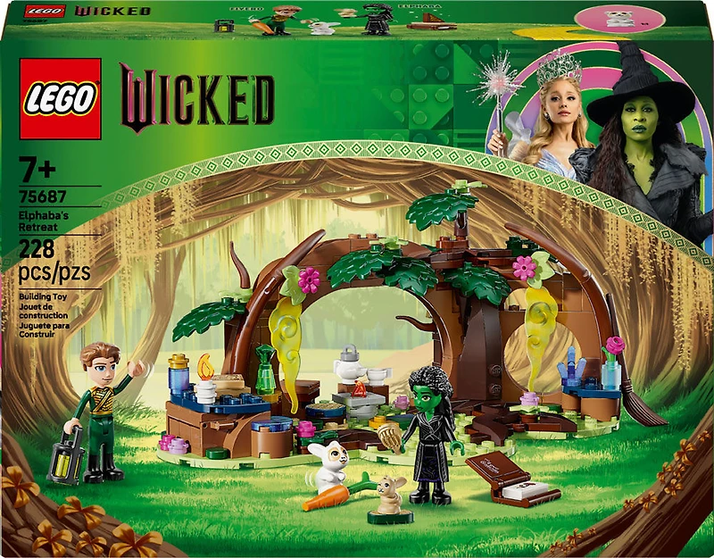 LEGO Wicked Elphaba's Retreat Merchandise, Creative Forest Role-Play Building Toy for Kids 75687