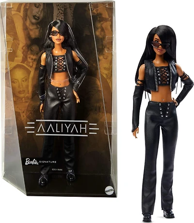 Barbie-Poupée Signature Aaliyah de collection-avec tenue en similicuir