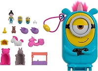 Polly Pocket Playset, Minions Compact with 9 Accessories, 1 Doll, 2 Minions and Unicorn Toy