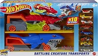 HotWheels-Coffret Transporteurs de Combat Créatures HWC-10voitures