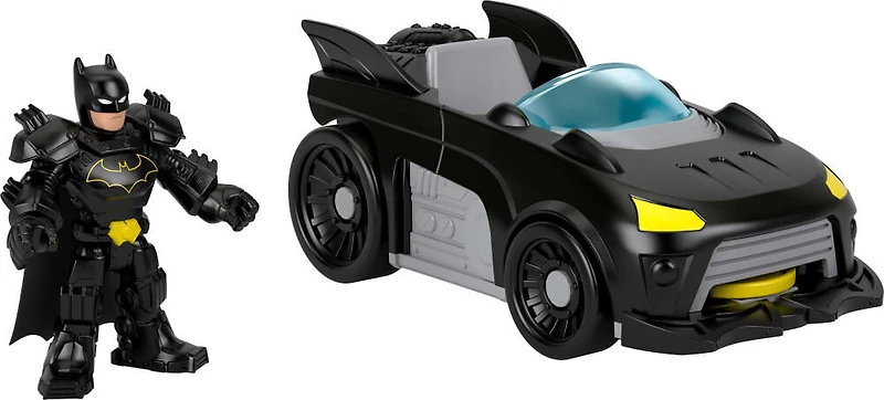 Imaginext-Batmobile Metal Force DC Super Friends-Véhicule et figurine
