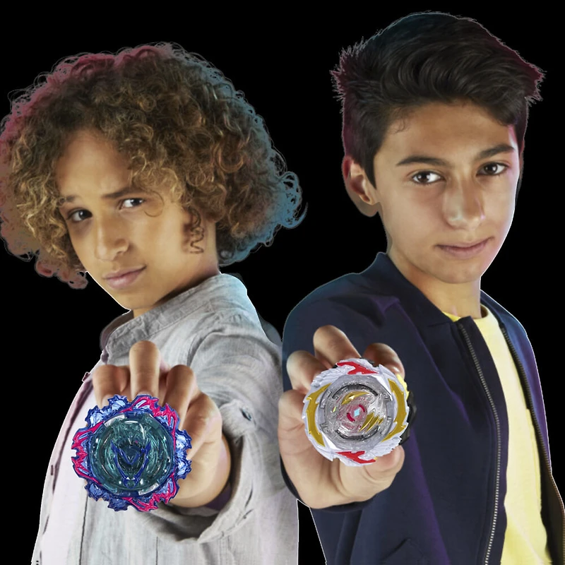 Beyblade Burst QuadStrike Dual Pack, pack de 2 toupies de compétition Gambit Dragon D8 et Ambush Achilles A8