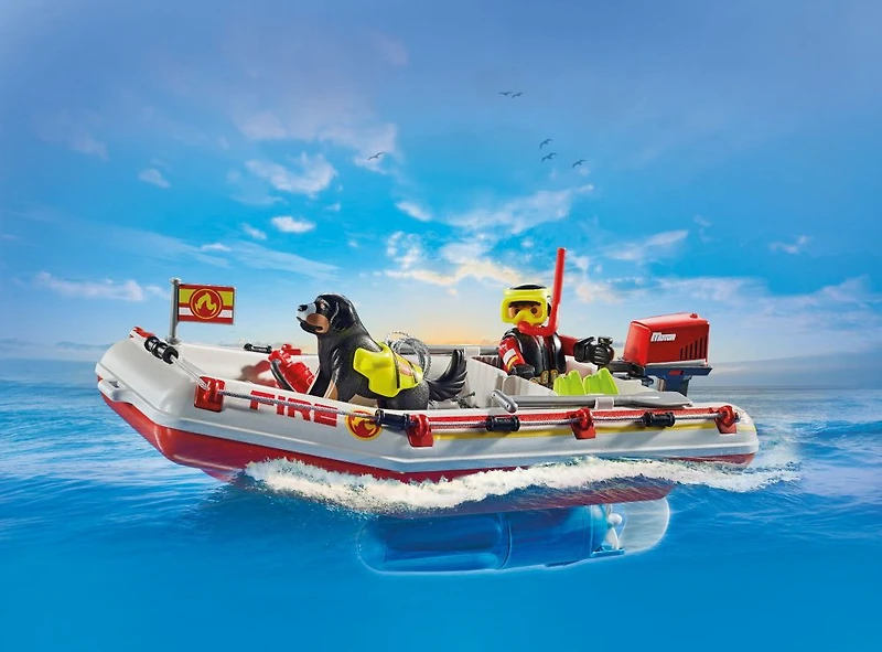 Playmobil - Bateau de pompier et scooter des mers