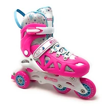 Ensemble de rollerblade rose réglable Chicago Skates Taille J10-J13