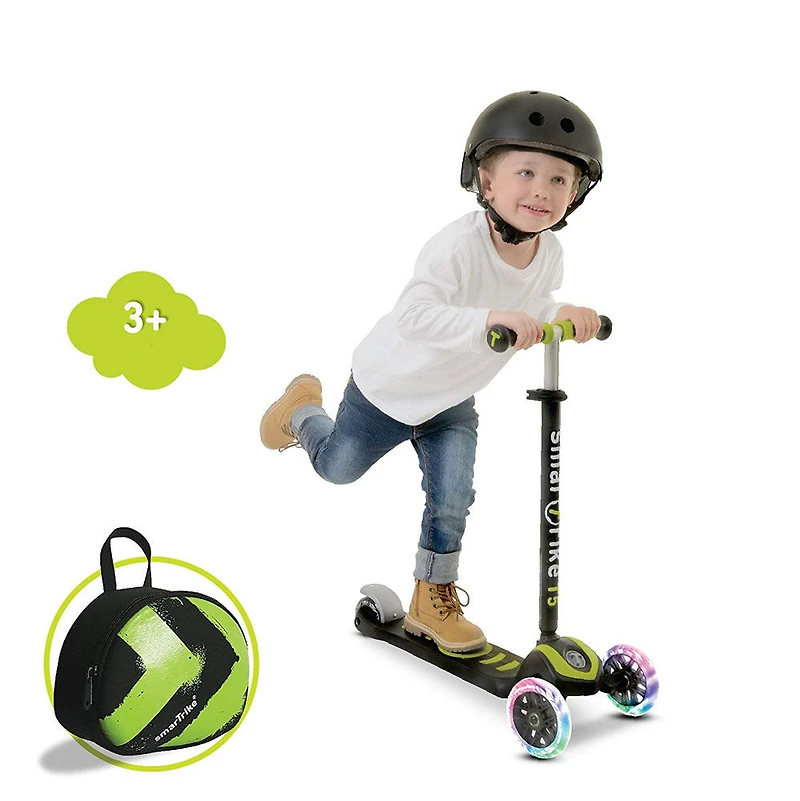 smarTrike - T5 scooTer - Vert avec phares