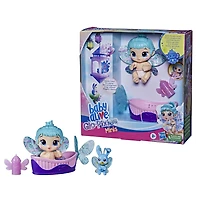 Baby Alive GloPixies Minis Doll, Aqua Flutter, Glow-In-The-Dark Doll