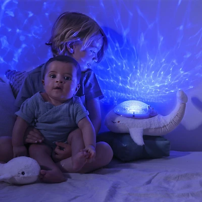 Cloud b Tranquil Whale Bundle w/Baby Plush Rattle Night Light w/ Under Water Effect and Music