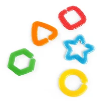 Shake, Rattle & Soothe Take-Along Textured Teether Link Toy - BPA Free