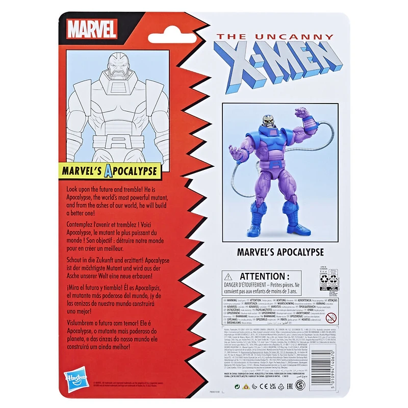 Marvel Legends Series The Uncanny X-Men 6-inch Marvel's Apocalypse Retro Action Figure Toy, Includes 8 Accessories