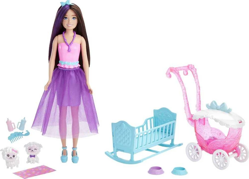 Barbie-Skipper et ses Agneaux-Coffret, poussette