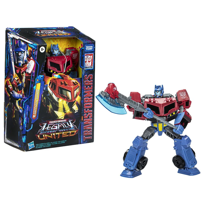 Transformers Generations Legacy United, figurine Animated Universe Optimus Prime classe Voyageur