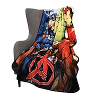 Couverture pour enfants Marvel Avengers (50x60"), Captain America, Iron Man et Hulk