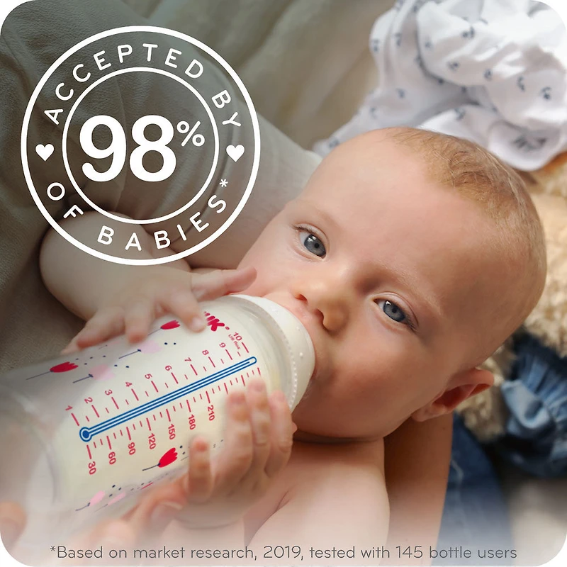 Bouteille anti-colique NUK Smooth Flow, oz, paquet de 3, 0 mois et