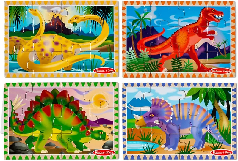 Melissa and Doug - Jigsaw Puzzles in a Box- Dinosaurs