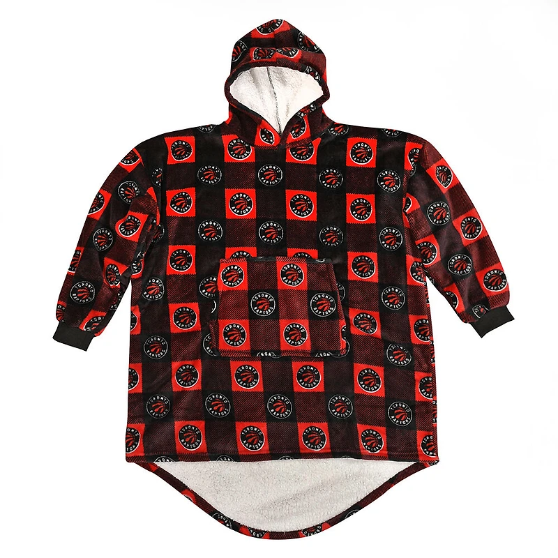 NBA Toronto Raptors Oversized Wearable Sherpa Hooded Blanket, One Size Fits Most