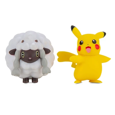 Pokémon - Battle Figure 2-Pack - Female Pikachu & Wooloo