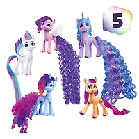My Little Pony Poneys en fête, pack de 5 figurines de 7,5 cm pour filles et garçons, jouets de licorne - Notre exclusivité
