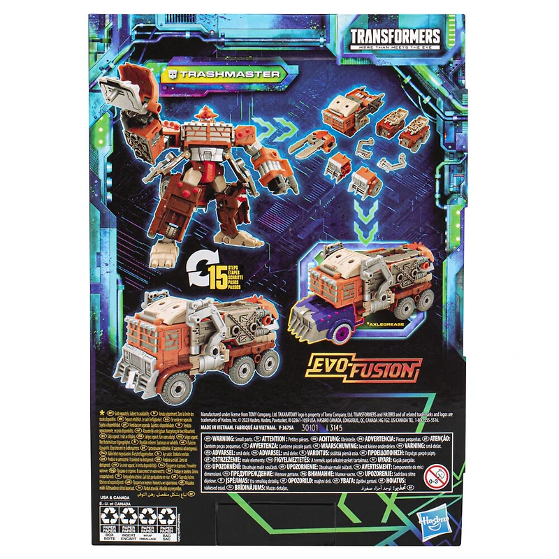 Transformers Generations Legacy Evolution, figurine Trashmaster classe Voyageur de 17,5 cm