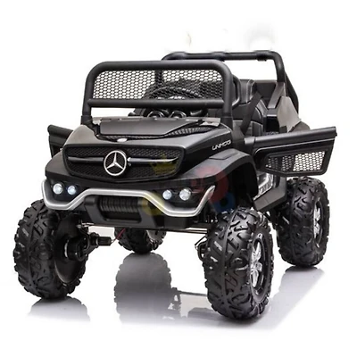 12V Mercedes Unimog 4WD Ride On - Black - English Edition