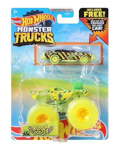 Hot Wheels Monster Trucks Vehicle 2-Pack - Rodger Dodger