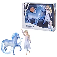 Disney La Reine des neiges 2, poupée Elsa et figurine Le Nokk
