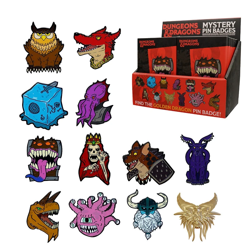 Badge mystère du 50e anniversaire de Donjons et Dragons CDU contenant 12 boîtes aveugles