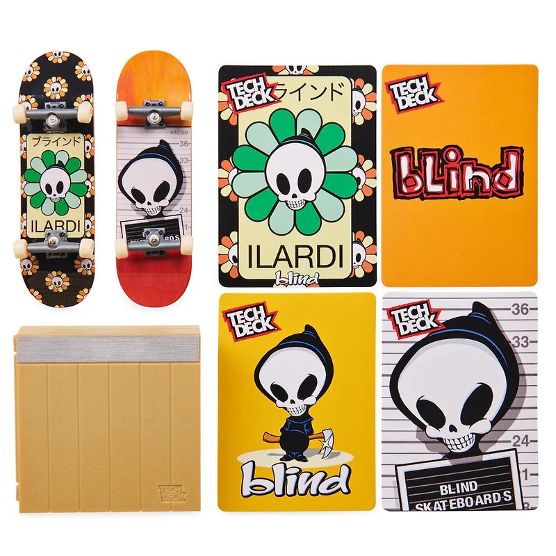 Tech Deck, Blind Skateboards Versus Series, Collectible Fingerboard 2-Pack and Obstacle Set