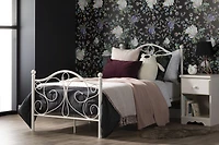 Summer Breeze Lit de métal plateforme complet Simple Blanc solide