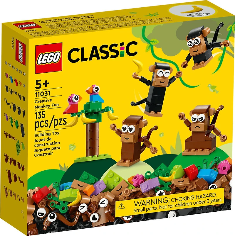 LEGO Classic Le plaisir créatif des singes 11031; Ensemble de jouet de construction (135 pièces)