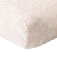 Housse de Matelas à Langer en Mousseline de Coton Red Rover - Pink Meadow - Notre exclusivité