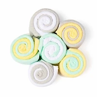 Tendertyme 12 Pack Lollipop Washcloth: Mint/ Yellow