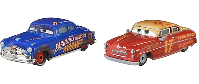 Disney Pixar Cars - Coffret 2 Véhicules - Hudson Hornet Tout - Terrain et Flash.