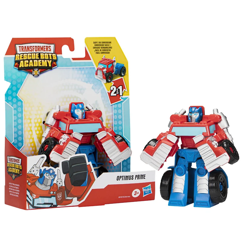 Transformers Rescue Bots Academy, figurine convertible Optimus Prime de 11 cm