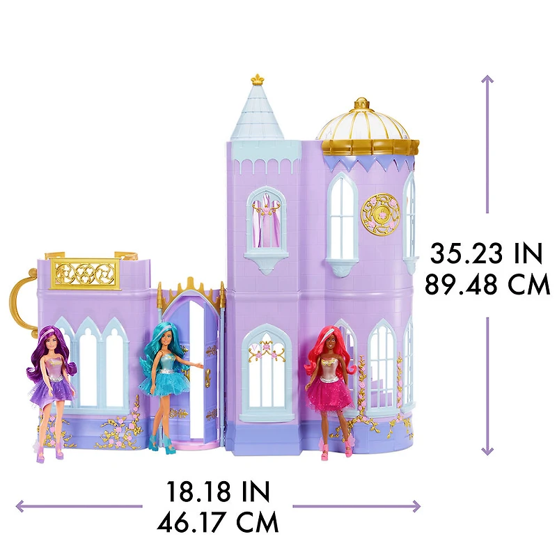 Château majestueux MGA's Dream Ella | jeu de château | jouet portatif | convient aux poupées-mannequins de 11,5 po (29 cm)
