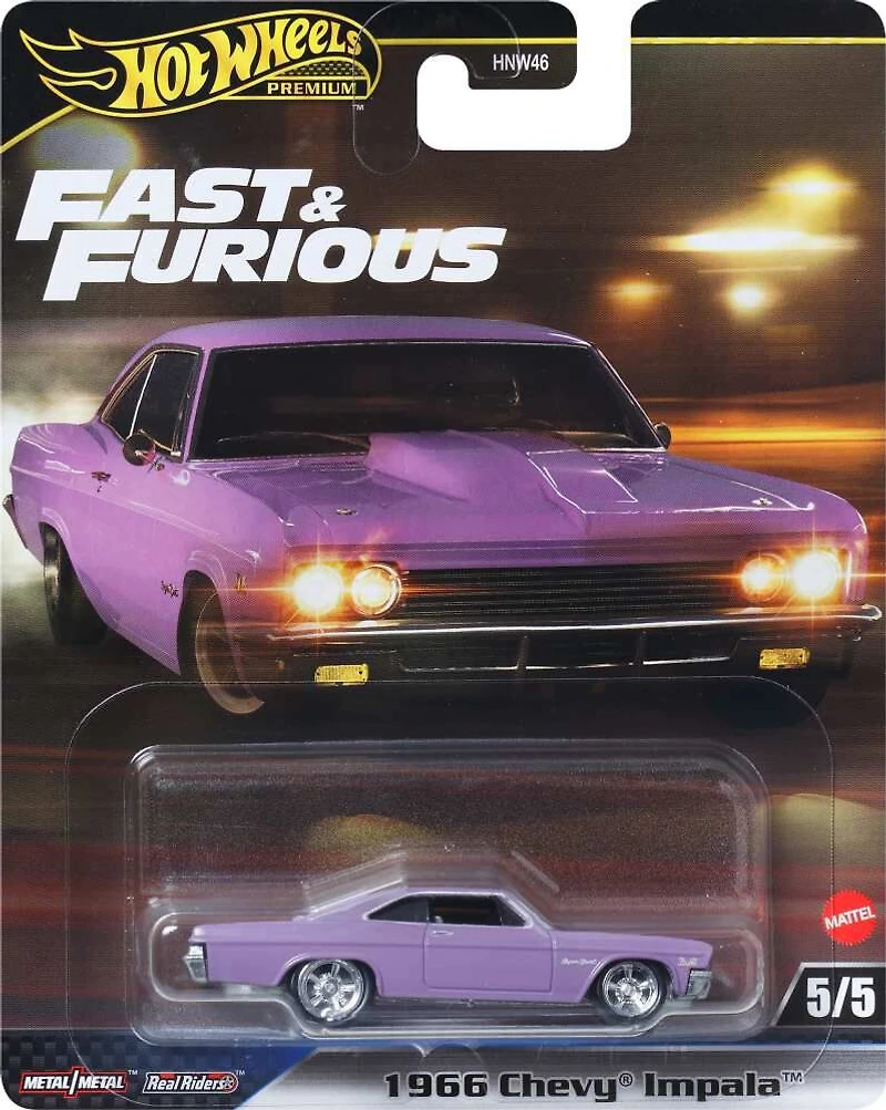 Hot Wheels Cars, Premium Fast & Furious 1966 Chevy Impala Sport Coupe