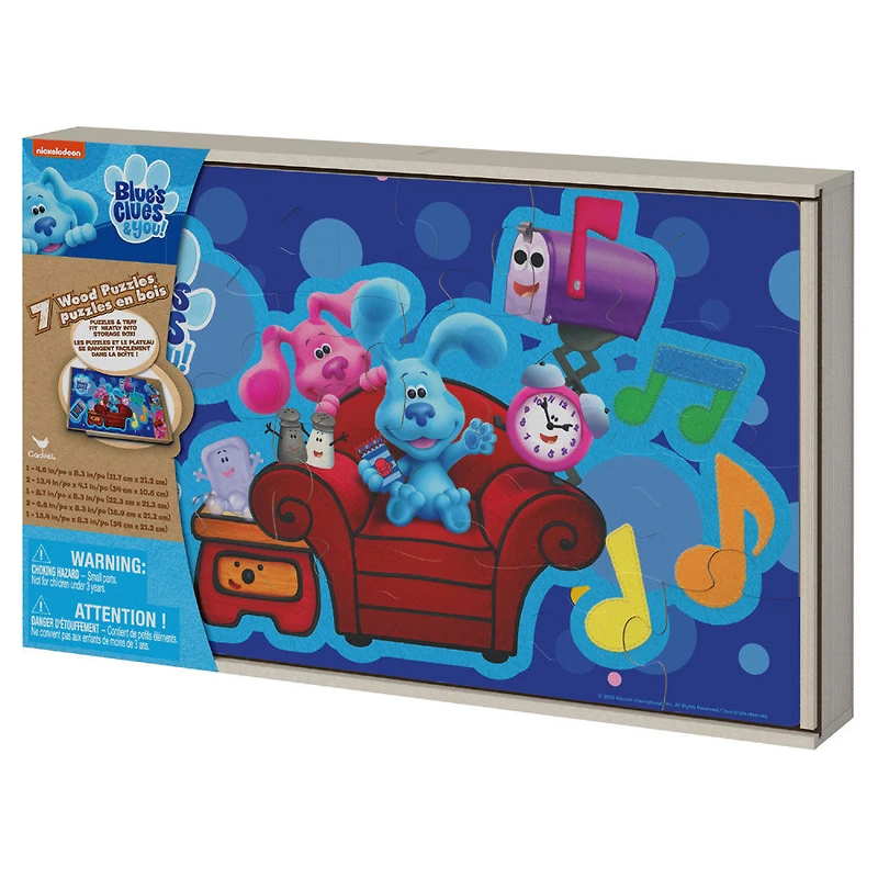 Blue's Clues - Coffret de 7 puzzles en bois