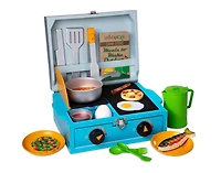 Explorons! Ensemble de jeu de poêle de camp en bois