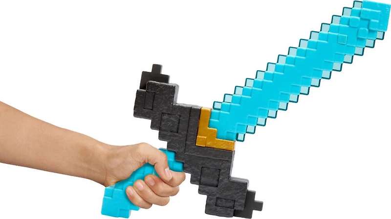 Minecraft Click and Switch Sword and Pickaxe Role-Play 2-in-1 Toy Inspired by the Movie