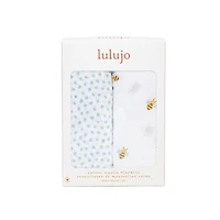 Lulujo - Langes en mousseline 2PK - Abeilles et poi
