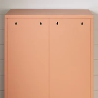Crea Meuble de rangement avec 2 portes en métal Orange